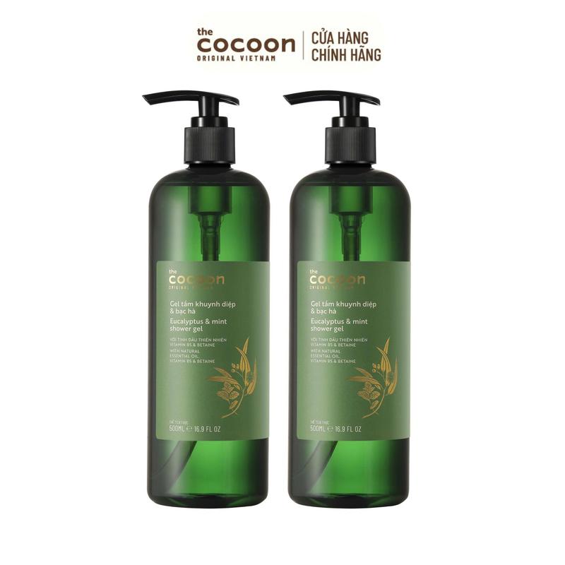  COMBO 2 Gel tắm khuynh diệp & bạc hà Cocoon làm sạch và thư giãn 500ml 
