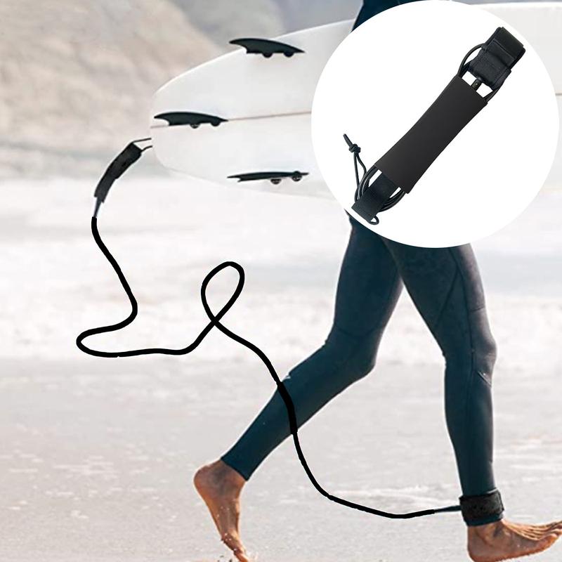 Rolled Up Surfboard Leash Board Foot Leg Rope Practical Surfing Stand UP Paddle Board Ankle Leash Elastic Surfboard Safety 2