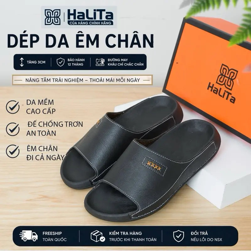 HaLiTa Dép Công Thái Học Bản Nâng Cấp 2026 Cao Cấp, Đế Cao Su Vân Nhám Chống Trơn Giảm Mỏi Chân Phom Bàn Chân Việt Nam ,Đẹp Sang Chảnh Siêu Hot Tik Tok Shop
