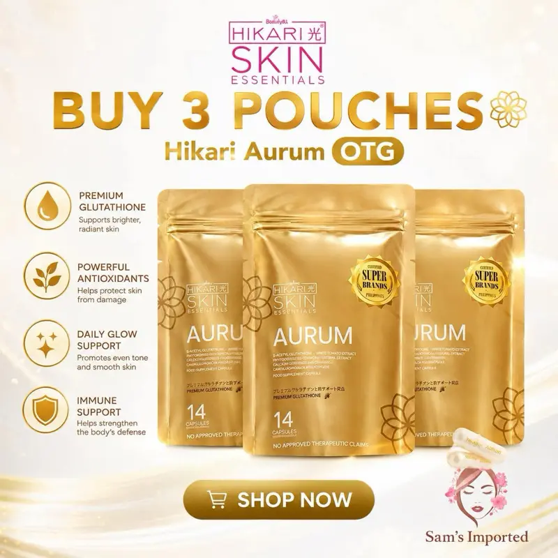 hikari aurum glutathione review S-Acetyl Capsule 30 Capsule per Bottle Whitening Glowing Skin with oral sunblock Vitamin C and Zinc Adult Supplement Beauty Healthcare premium Edible 6 month GHK-CU check-in