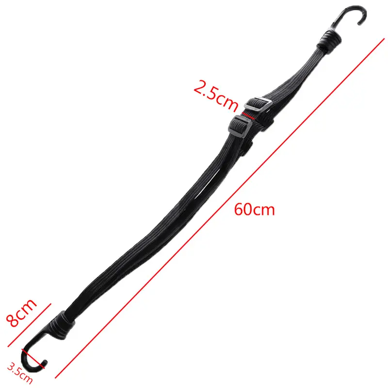 Tali Pengikat Helm Motor 2 Hook 60 cm Black 6