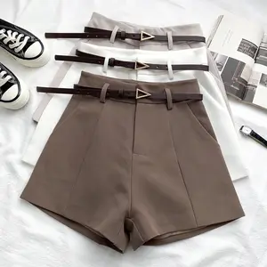 FREE BELT- CELANA PENDEK SHORT PANTS HIGHWAIST\\HOTPANTS MODEL KOREA \ \CELANA PENDEK BAHAN KATUN