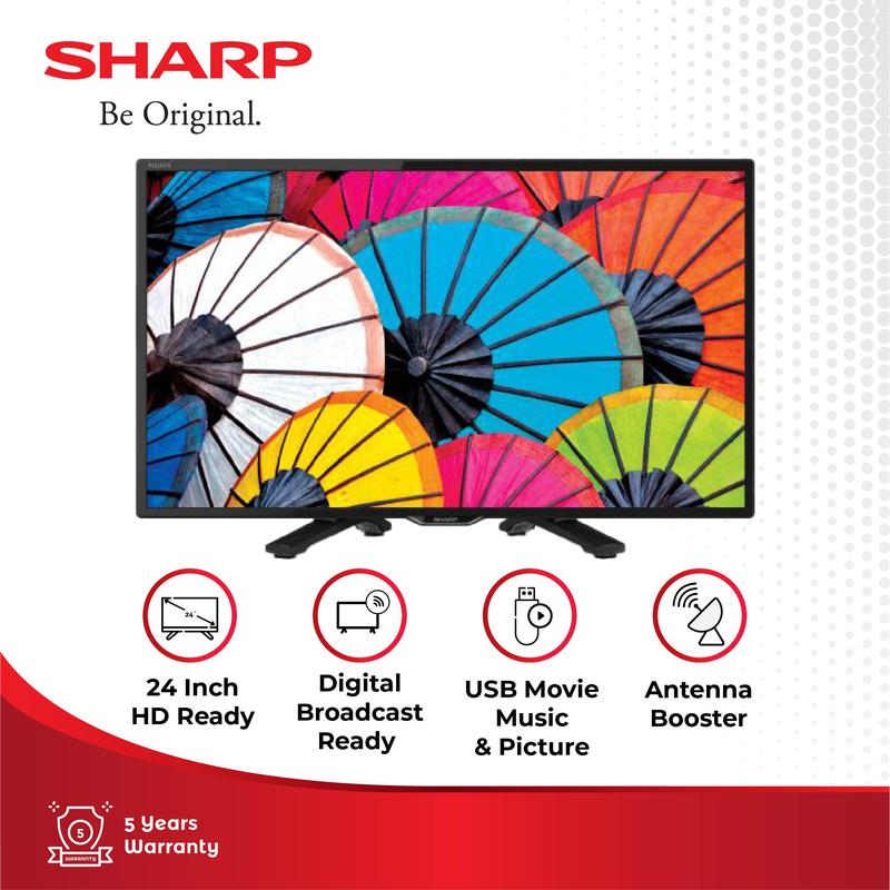 Sharp LED TV AQUOS LED 2T-C24DC1I Black 24 inch - Shop | Tokopedia