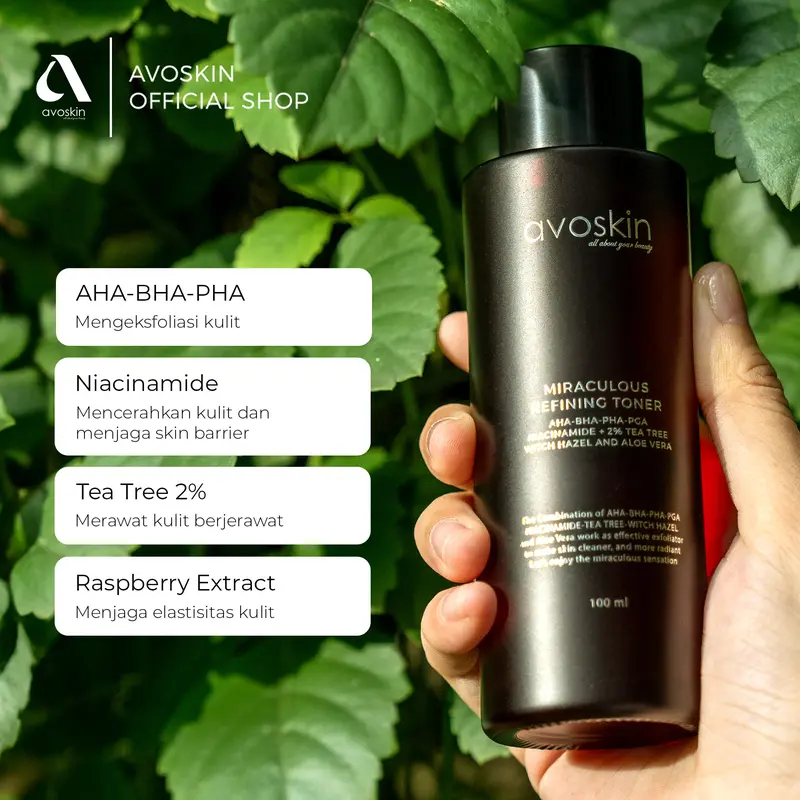 [Buy 1 Get 3] Toner Avoskin Miraculous Refining 100ml-AHA BHA PHA-Eksfoliasi Kulit (NFS Product by Claim) 5