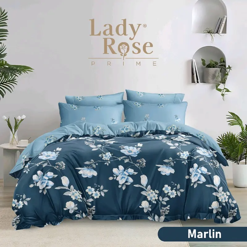 bed cover king lady rose 180x200 tinggi 30 cm new motif lembut dan tidak luntur / bedcover ladyrose queen 160x200 t30 2
