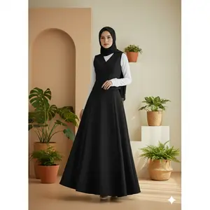 Fhasion Muslim Stelan Rompi Dan Rok Payung SCUBA Premium Tebal Dan Melar