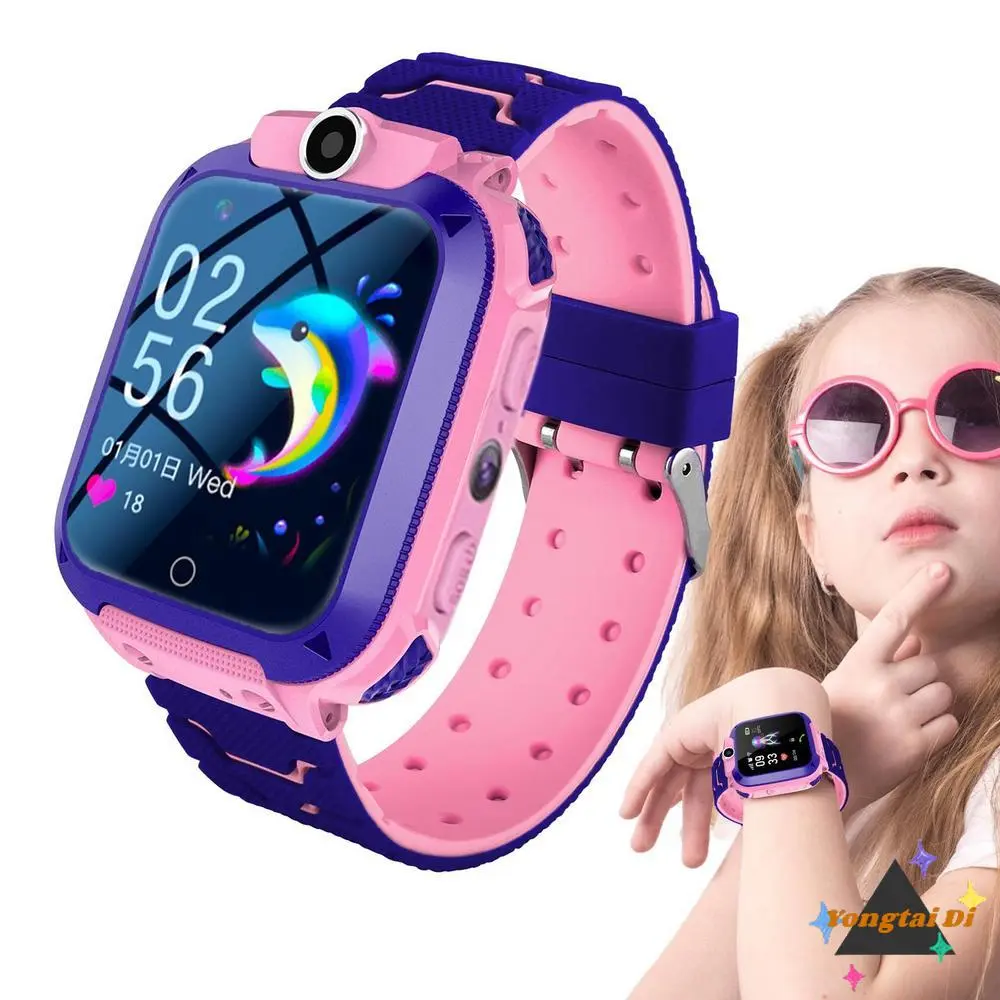 ⚡COD 24-hour shipping Waterproof Smart Watch for Kids, SOS Smartwatch, Voice Call, GPS, Location, Photo, HD Touch Screen, Camera, Gift for Boys and Girls