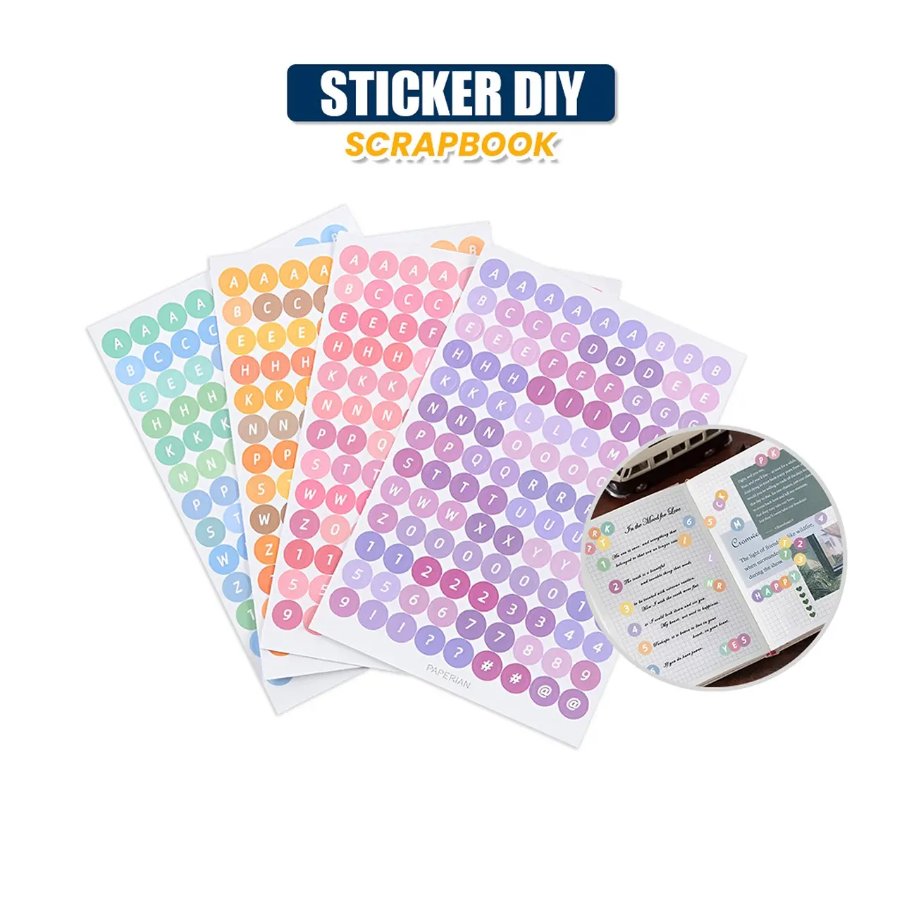 [COD] GD C1121 Sticker Huruf Angka Alfabet DIY Scrapbook Planner Diary