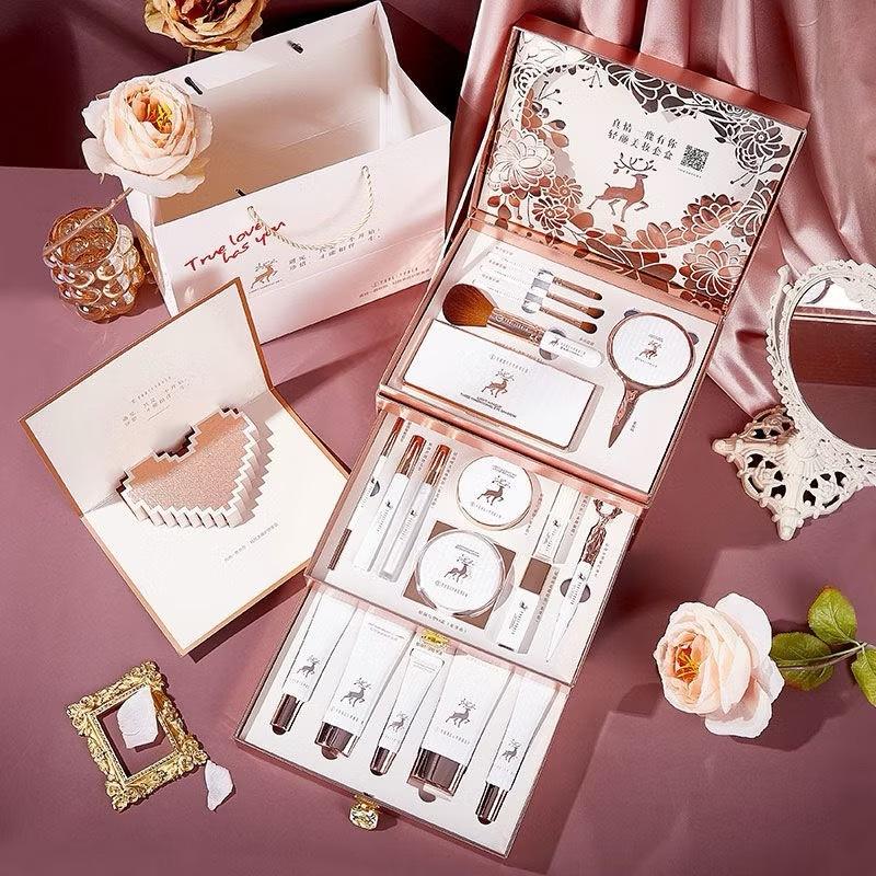 Bộ Quà Tặng Trang Điểm Cao Cấp YOULIYOULA 3 tầng 20 món gồm Full đồ Makeup và Ch