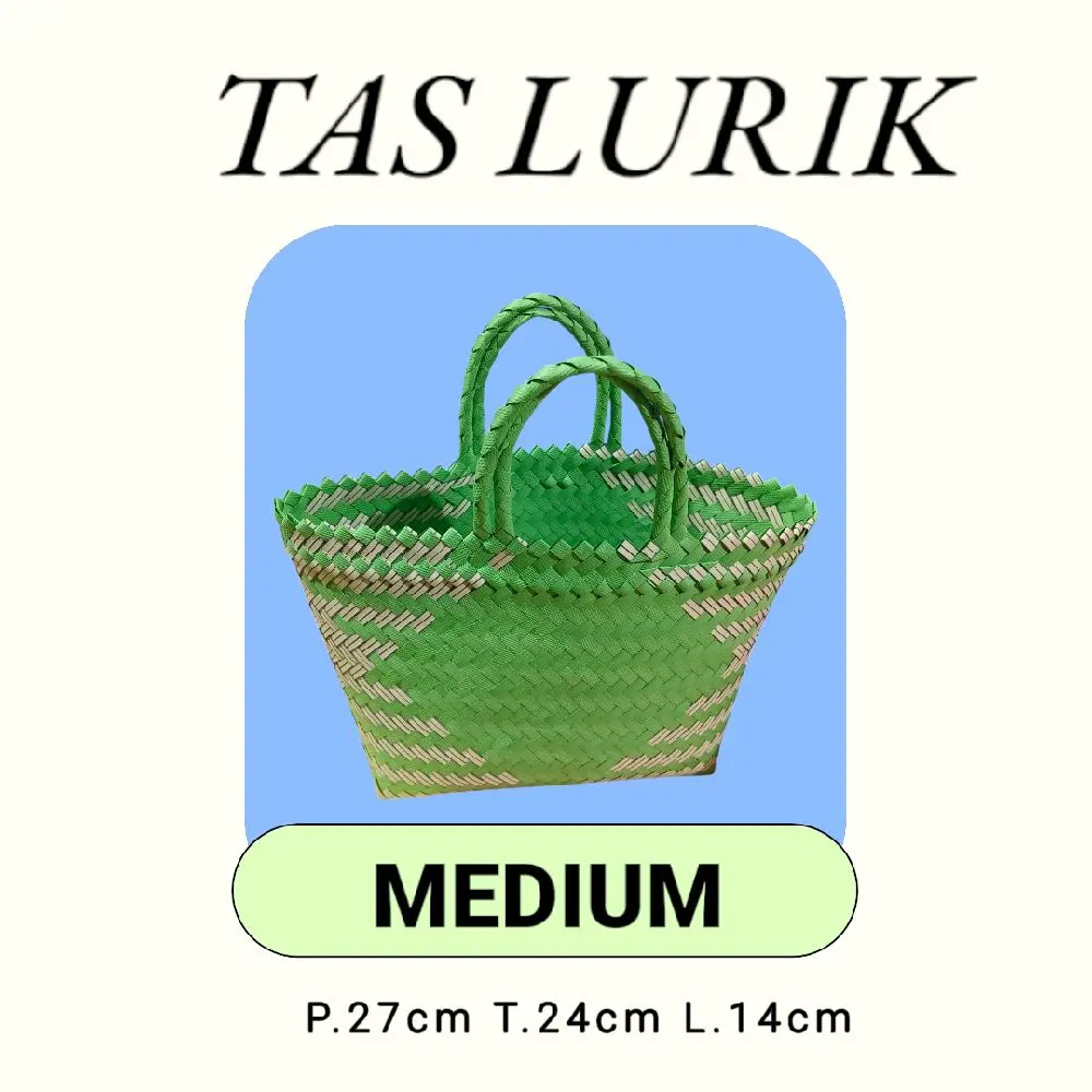 10Pc Medium Tas lurik untuk belanja, soveniirtas hajatan