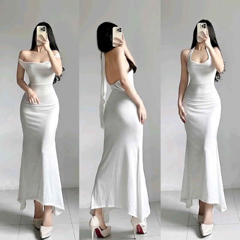 Bella 2-Way Maxi Dress – Elegant & Versatile  small to semi large Cotton 2