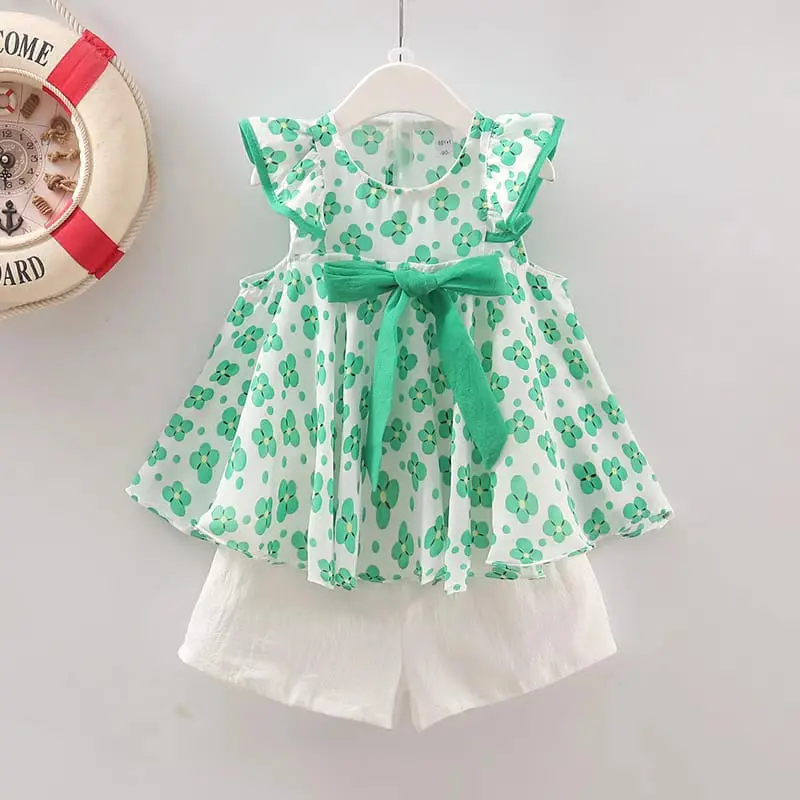 Baju Anak - Setelan Anak Perempuan Midori Pita Motif Bunga Terlaris / Fashion Oneset Anak Korean Style 7