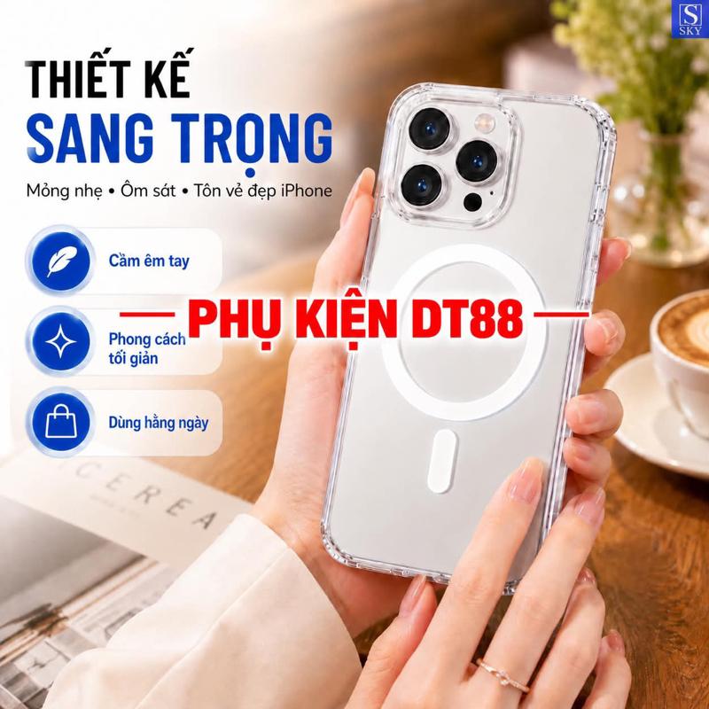 Ốp Magsafe Sạc không dây Trong Suốt , Chống Vân Tay, Chống Ố Vàng, Thiết Kế Sang Trọng, Mỏng Nhẹ, Ốm Sát, Tôn Vẻ Đẹp iPhone X-18prm