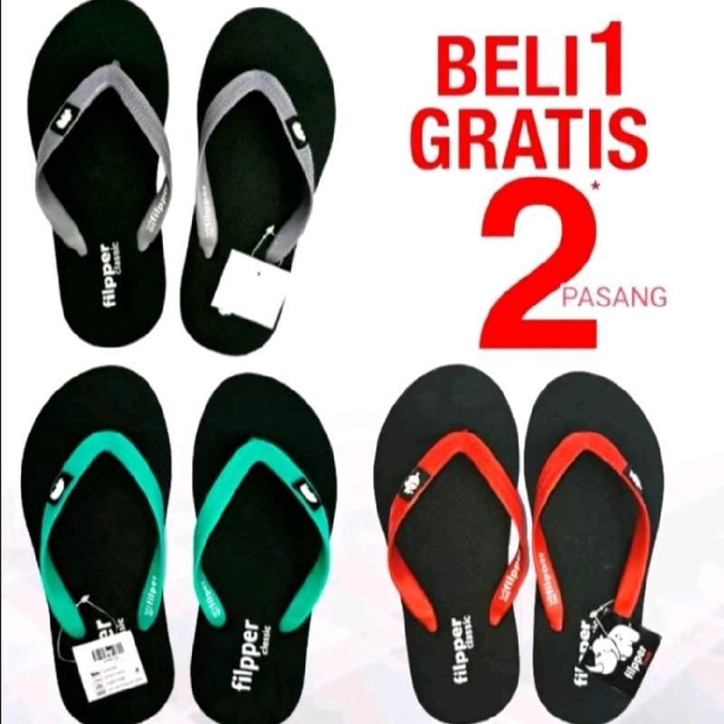 beli 1 geratis 2 sandal sandal jepit jelly peria terlaris 2025 Karet Sendal Pria 5
