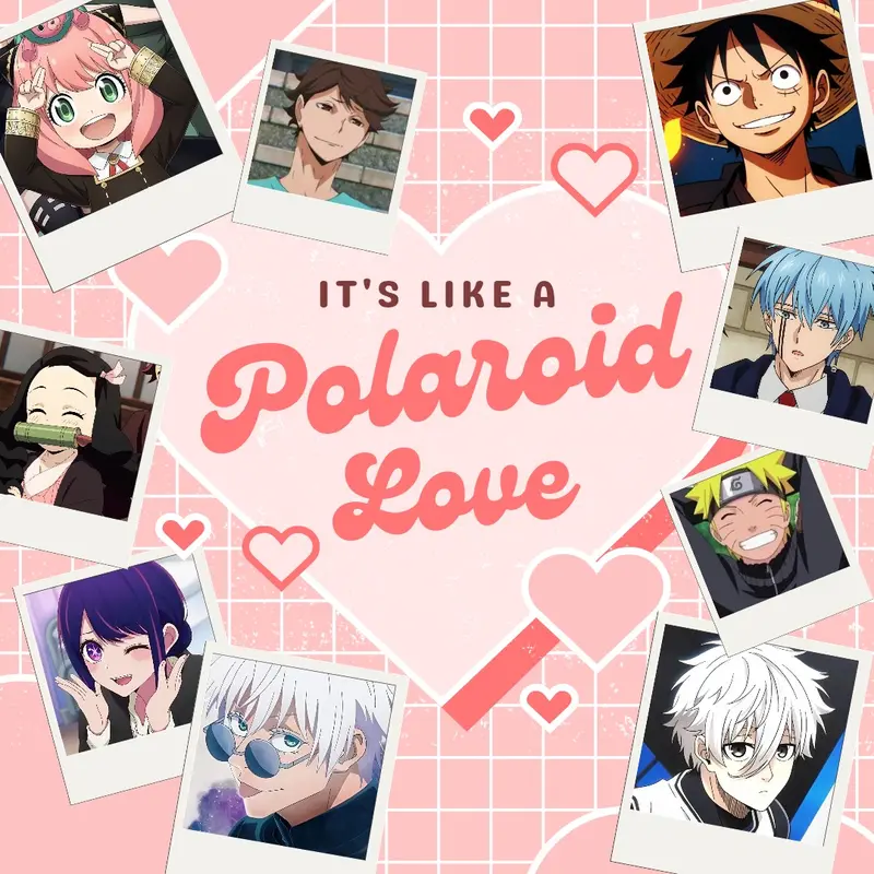 Polaroid Love Anime (Hiasan atau Pajangan Kamar) Koleksi Foto Polaroid Anime 0