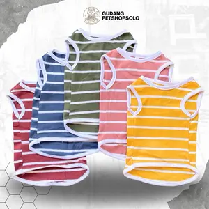 Gudang PetshopSolo Baju Kucing Motif Garis Ukuran S M L XL Nyaman Digunakan Warna Cerah untuk Kucing Anda
