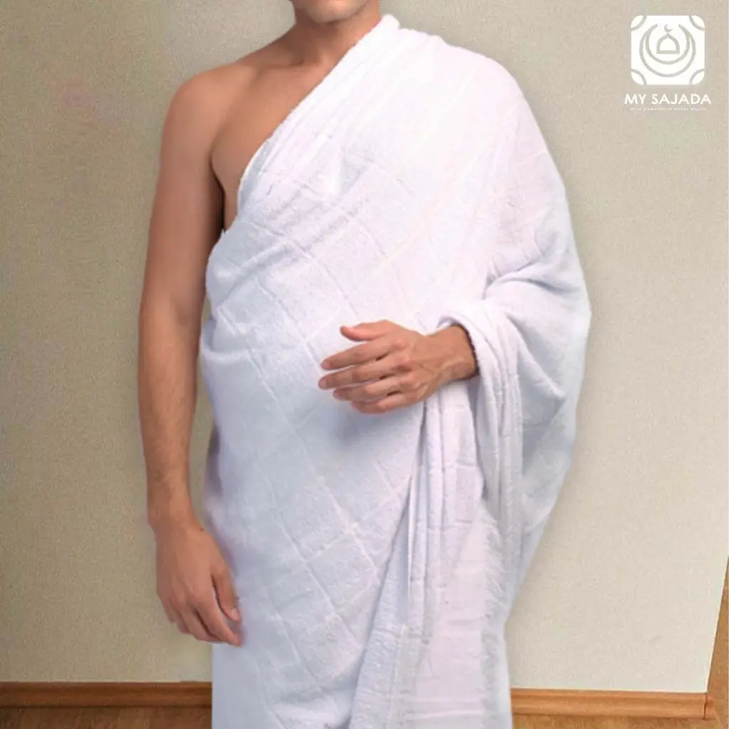 Kain Ihram Ihrom Haji & Umroh Kain Ikhrom Pria Dewasa Bahan Tebal Cotton Dan Microfiber Tidak Panas Lembut