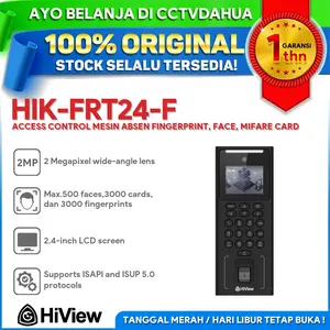 HIVIEW HIK-FRT24-F ACCESS CONTROL MESIN ABSEN FINGERPRINT, FACE, MIFARE CARD
