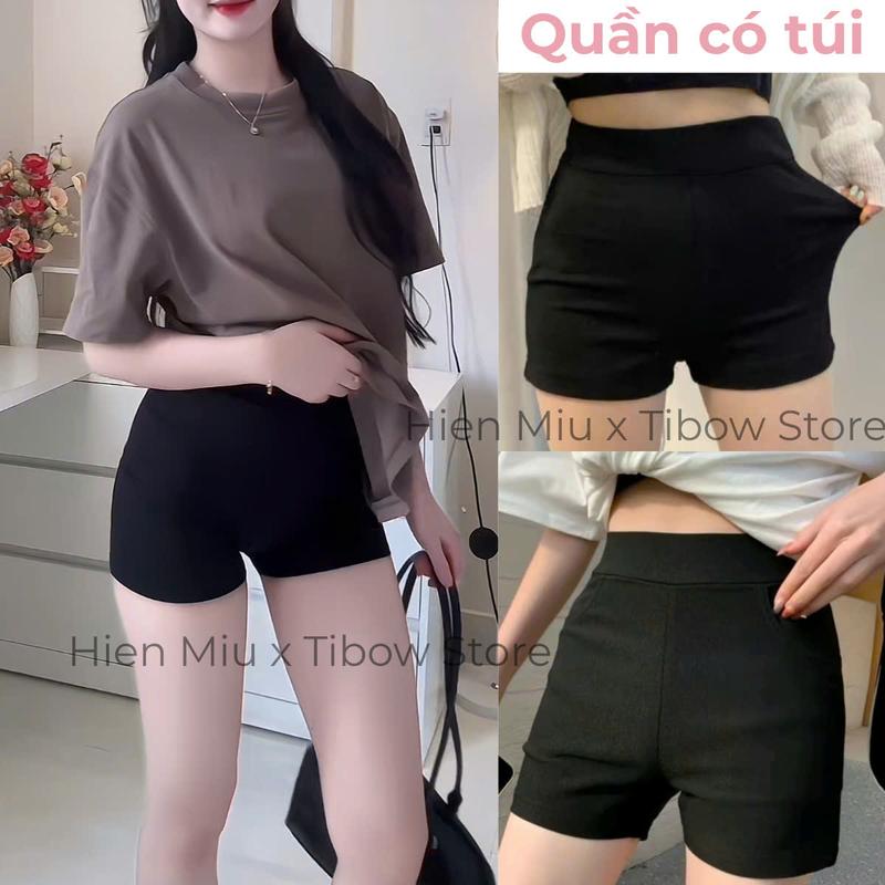 [NEW-CÓ TÚI] SET 3 QUẦN ĐÙI BÓ NỮ DÁNG NGẮN CÓ TÚI CẠP CAO CHẤT COTTON MỀM MÁT QUẦN SHORT ĐÙI NỮ MẶC HÈ CO GIÃN TÔN DÁNG THỂ THAO HMS882