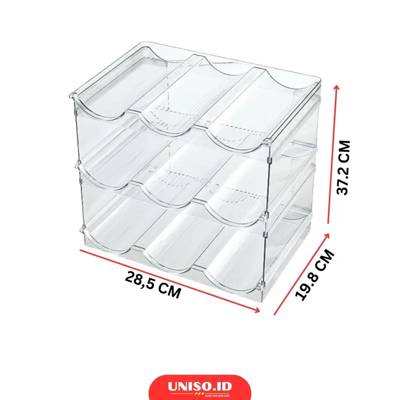 uniso rak botol organisir acrylic transparan dapat di susun tingkat bottle organizer rac transparent Acrylic 5