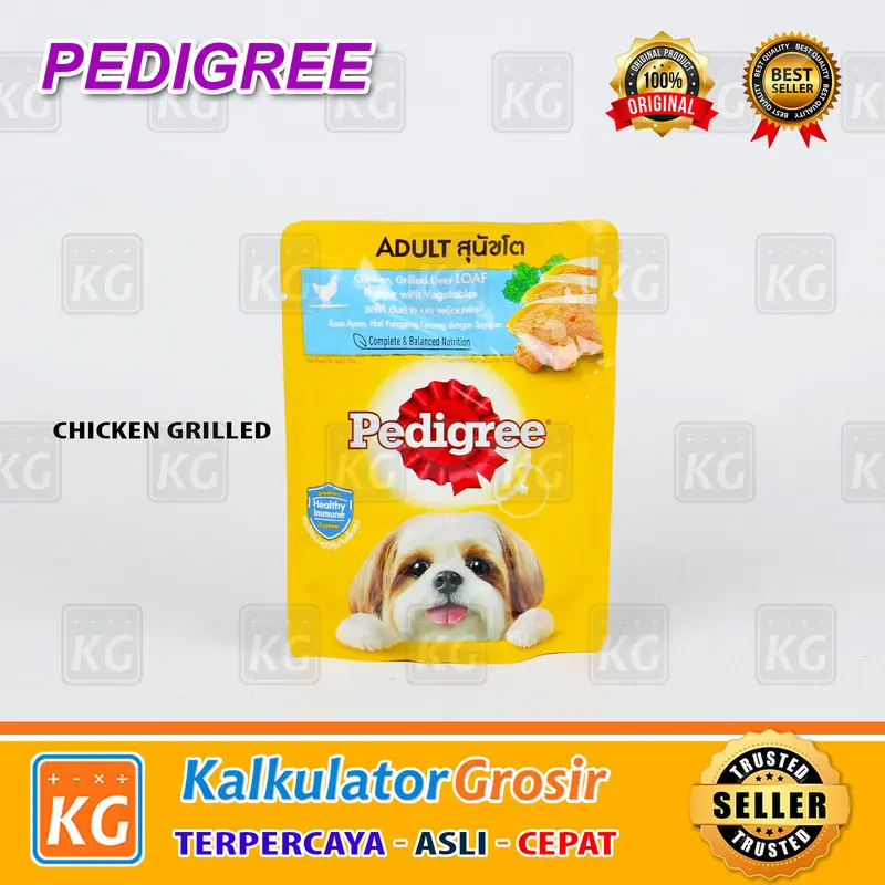 Pedigree Pouch 80gr Wet Dog Food Pedigree Makanan Anjing Puppy Adult Dewasa 4