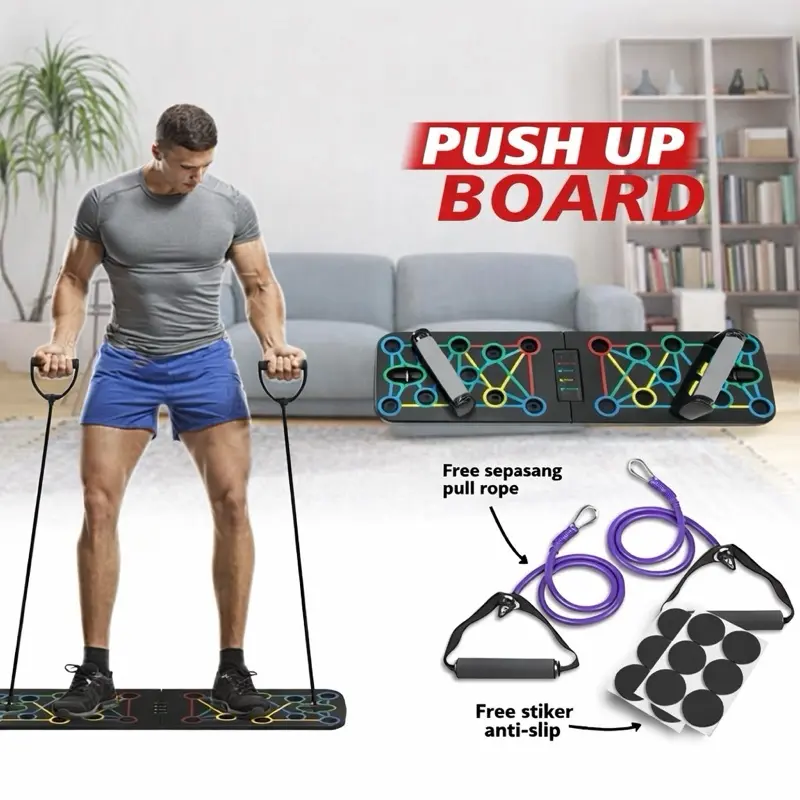 Speeds Push Up Board + Resistance / Push Up Stand Bar Alat Push Up Outdoor Portable 069-6