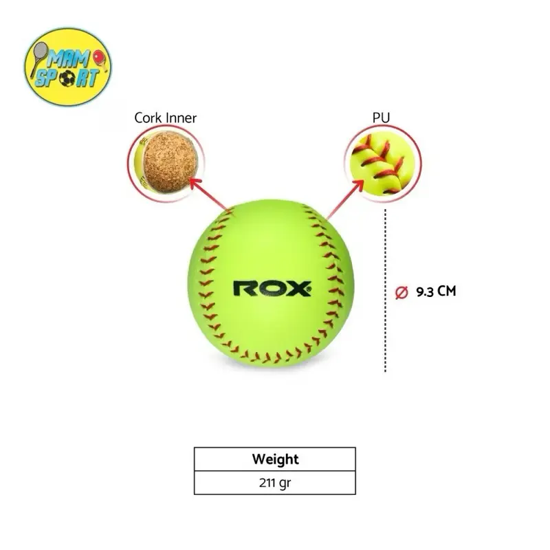 Bola Softball ROX SYNTHETIC PYTTS 12INC Original