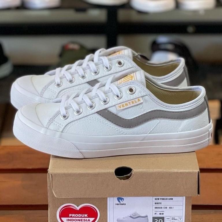 Sepatu Sneakers Ventela New PuBlic Low Black and White Original Casual Nyala Pria Wanita 2