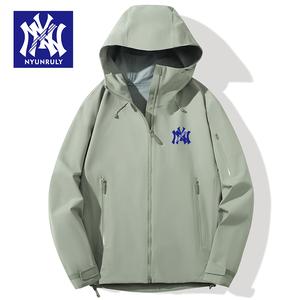 NYUNRULY Single - layer Thin Windproof, Waterproof and Breathable Outdoor Mountaineering Jackets for Women Exported to Europe and America. Available in Couples' Styles with Customizable LOGO baggy  compression  shirt