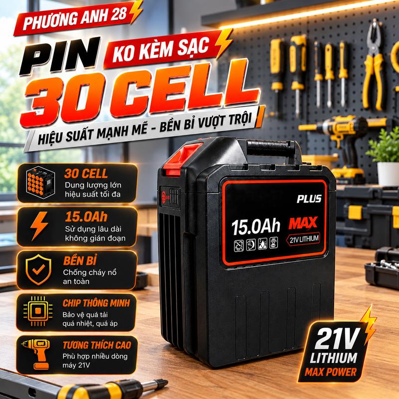 Lẻ Pin 30 Cell Dung Lượng Cao Chân Pin Phổ Thông 4cm,Sử dụng cho quạt tích điện, Đèn Led Tích Điện, Có Đèn Báo Pin