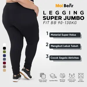 MOI Legging Panjang Super Jumbo Spandex XXXL - Leging Sport Fit 3XL BB 90-130 KG