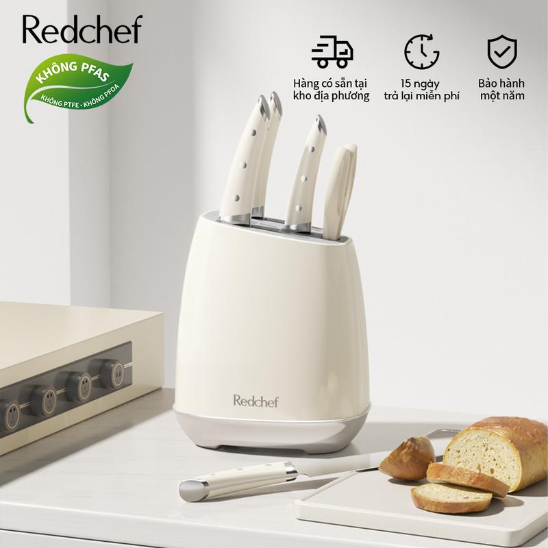 Redchef Bộ dao kháng khuẩn gia đình nhà bếp kết hợp dao nhà bếp thép không gỉ bộ 6 món