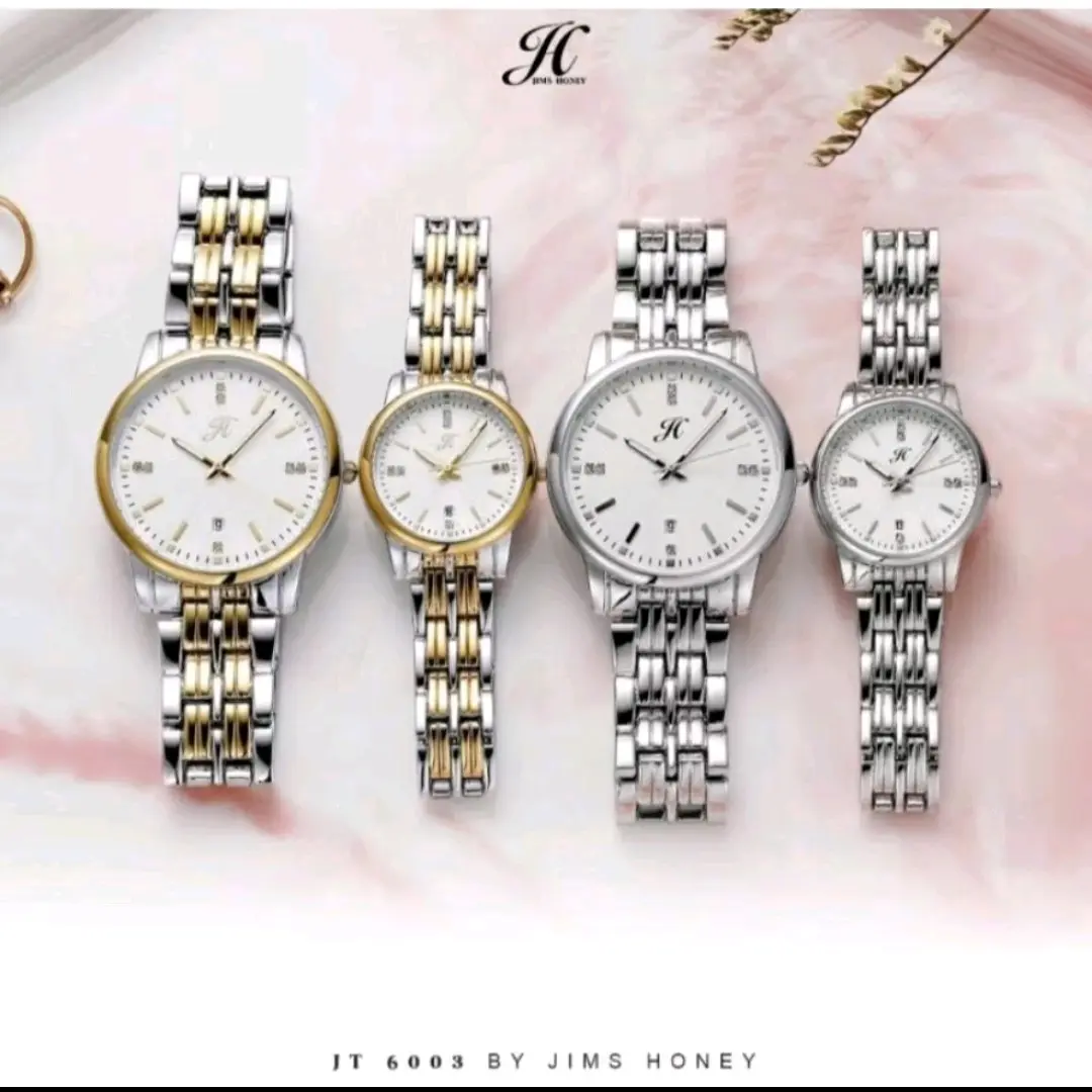 Jims Honey JT 6003 Jam Tangan Couple Pria dan Wanita Jam Tangan Import Murah Free Box Exclusive