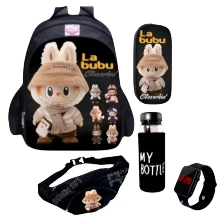 5IN1 - Tas Ransel LABUBU Tas Ransel Anak Sekolah TK SD Tas Viral LABUBU