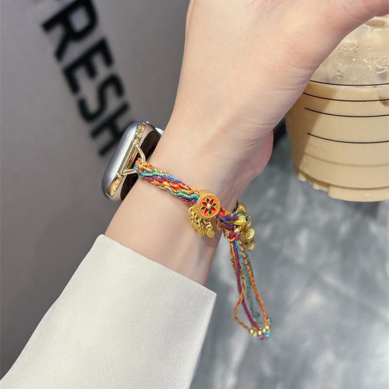 Kviins Strap Huawei Ethnic Bohemian Watch Strap for Huawei Band 9/8 & Huawei Fit 3 | Artistic Design & Adjustable Length 9