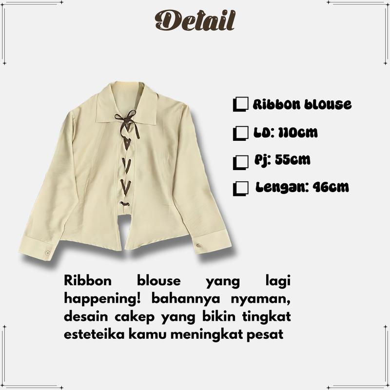 One Set Wanita Kekinian Terbaru Ribbon Blouse Hits + Rok Span Hitam + Jilbab Bella Square |RD077| 4