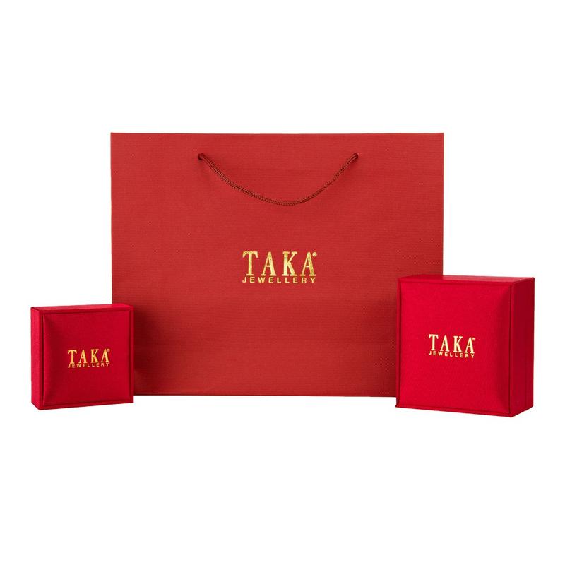 TAKA Jewellery 999 Pure Gold Stud Earrings with Rubber Backing 2