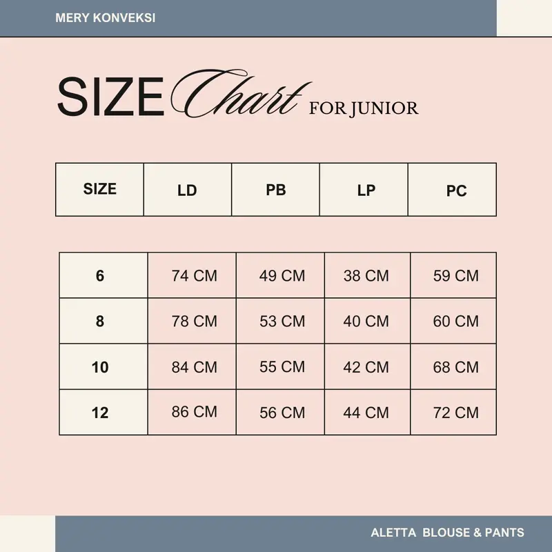 HS2K - ALETTA BLOUSE & PANTS USIA 1 - 10 TAHUN 5