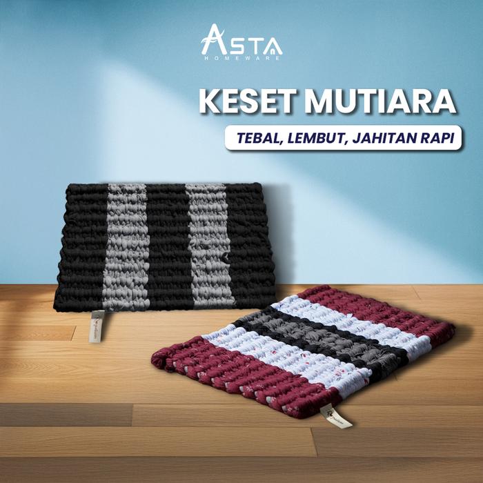 Gambar Royalton Keset Kaki Serap Air Kain Anyam Mutiara Tebal 30 x 48 cm - Warna, 1 pcs dari Asta Homeware Kab. Sidoarjo Tokopedia