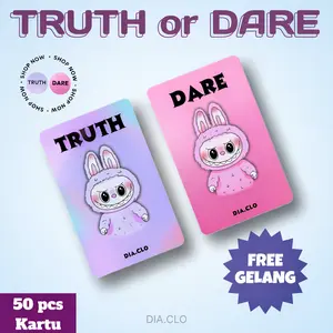 Kartu Permainan Truth or Dare Edisi 3 isi 50 Kartu Free Box & Bonus Gelang Korea - Permainan Seru dengan Konsep Bikin Ketagihan