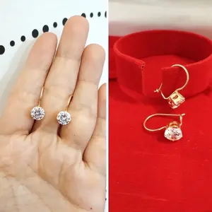 [Free cincin] Anting desi cantik mata 1 Elegan Titanium Aksesoris