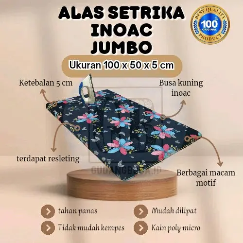 Alas setrika.Alas setrika tebal 5 cm.Alas setrika busa ukuran 100x50x5 cm Portable tahan panas Rumah Tangga