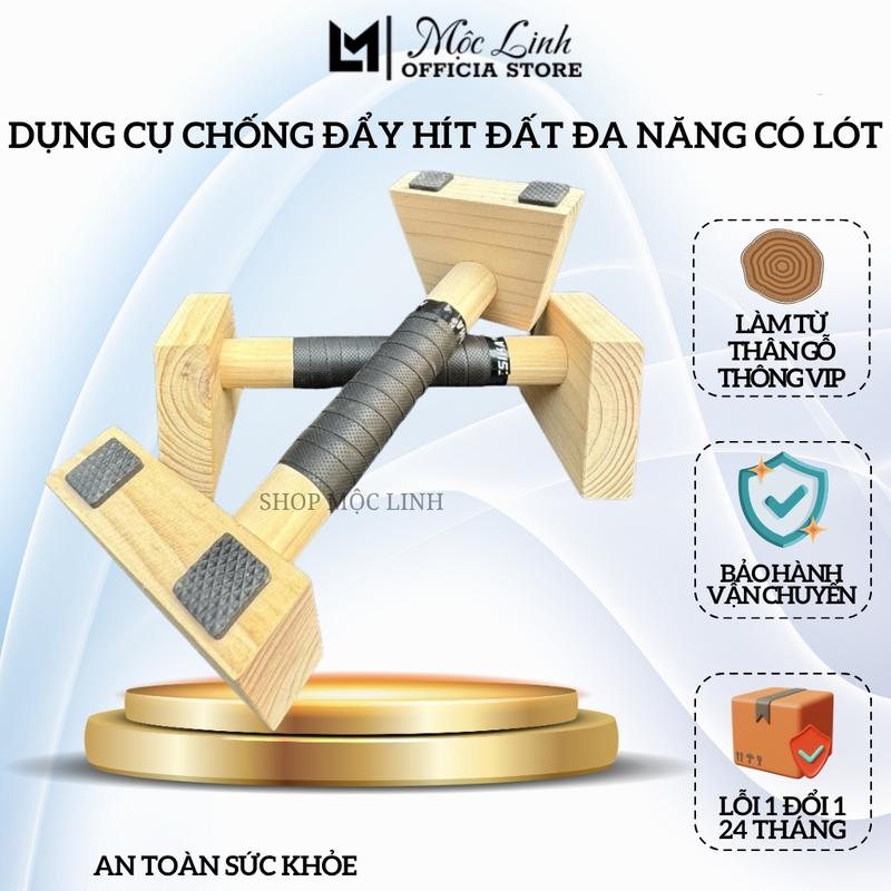 Dụng Cụ Chống Đẩy Hít Đất Parallettes Tập Cơ Ngực, Planche, Handstand, Hướng Dẫn Tập Calisthenics, Gym, Yoga Gỗ Thông