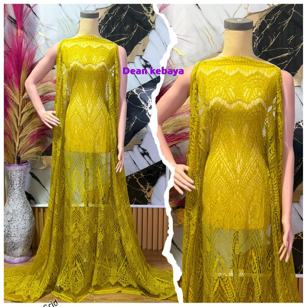 kain brukat semi francis katun halus ( motif zigzag abstrak ) Brokat