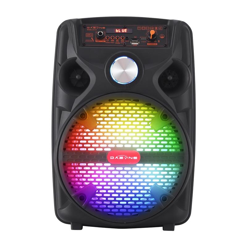 Portable Bluetooth Speaker Wireless Loud Big Party Speaker with Light and Stand, Kareoke Machine with Microphone Support Remote, FM, TWS, AUX, USB for Phone Home Outdoor 1