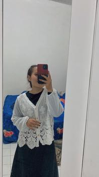 Product Review of [RASI]vest wanita lengan panjang rajut motif bunga bordir outer hijab friendly from R**i 0