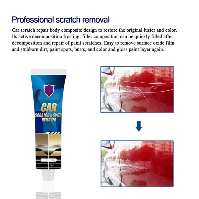 Product Introduction of Car Scratch Repair Cream Car Paint Care Universal Paint Color Car Scratch Paint Care Tool Repair Polishing Car Paint Repair Car Scratch Paste 1pcs 15ml 17