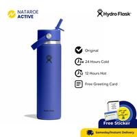 Gambar Hydro Flask Tumbler 24oz Wide Mouth Flex Straw Cap - Capri Blue dari Nataroe Active Indonesia Kota Administrasi Jakarta Utara 1 Tokopedia