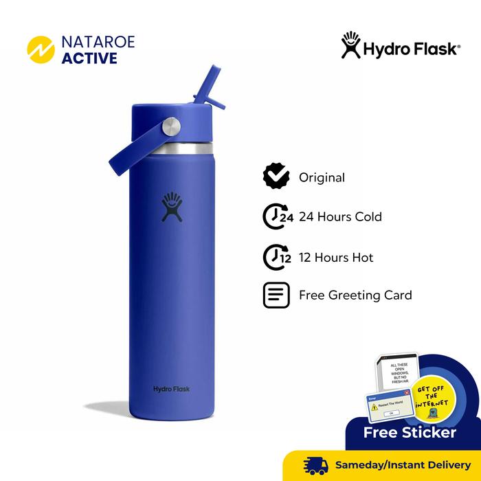 Gambar Hydro Flask Tumbler 24oz Wide Mouth Flex Straw Cap - Capri Blue dari Nataroe Active Indonesia Kota Administrasi Jakarta Utara Tokopedia