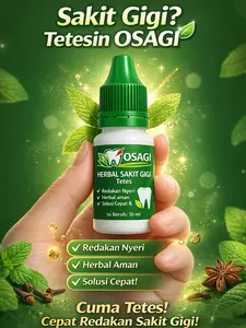 OSAGI Tetes Herbal Alami 10ml Solusi Efektif untuk Gangguan Gigi dan Gusi Aman dan Cepat Redakan Nyeri